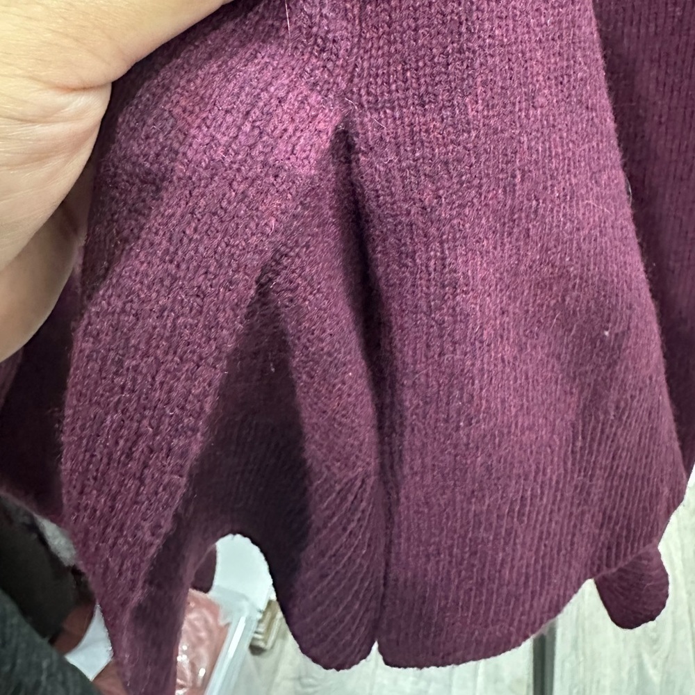 NWT Madewell Hickory Purple Turtleneck Sweater Size: S - Picture 3 of 5